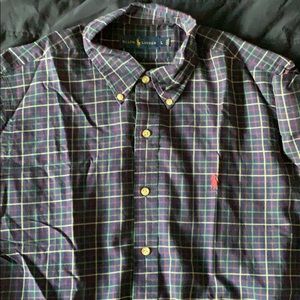 Men’s Large Plaid Polo Ralph Lauren Button Down